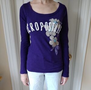 Aeropostale Women's Long Sleeve T-shirt Floral